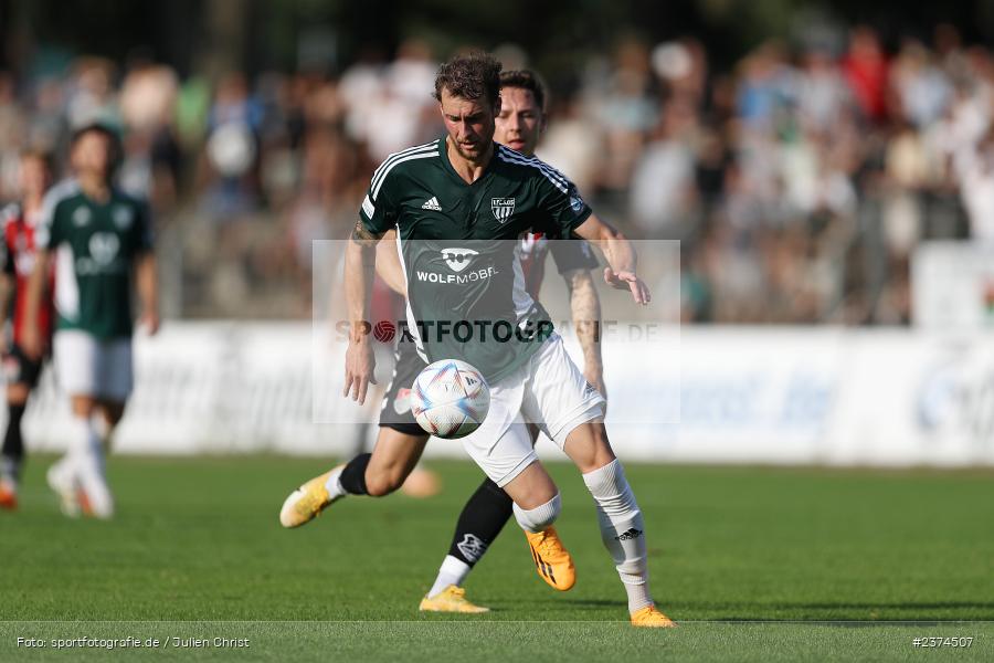 Tom Feulner, Sachs-Stadion, Schweinfurt, 15.08.2023, sport, action, BFV, Fussball, Saison 2023/2024, 2. Runde, Toto-Pokal, TSV, FCS, TSV Aubstadt, 1. FC Schweinfurt 05 - Bild-ID: 2374507
