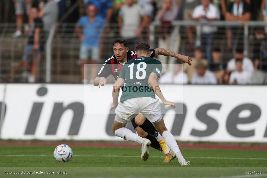 Martin Thomann, Sachs-Stadion, Schweinfurt, 15.08.2023, sport, action, BFV, Fussball, Saison 2023/2024, 2. Runde, Toto-Pokal, TSV, FCS, TSV Aubstadt, 1. FC Schweinfurt 05 - Bild-ID: 2374532