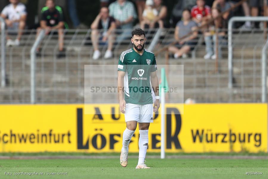 Taha Aksu, Sachs-Stadion, Schweinfurt, 15.08.2023, sport, action, BFV, Fussball, Saison 2023/2024, 2. Runde, Toto-Pokal, TSV, FCS, TSV Aubstadt, 1. FC Schweinfurt 05 - Bild-ID: 2374539