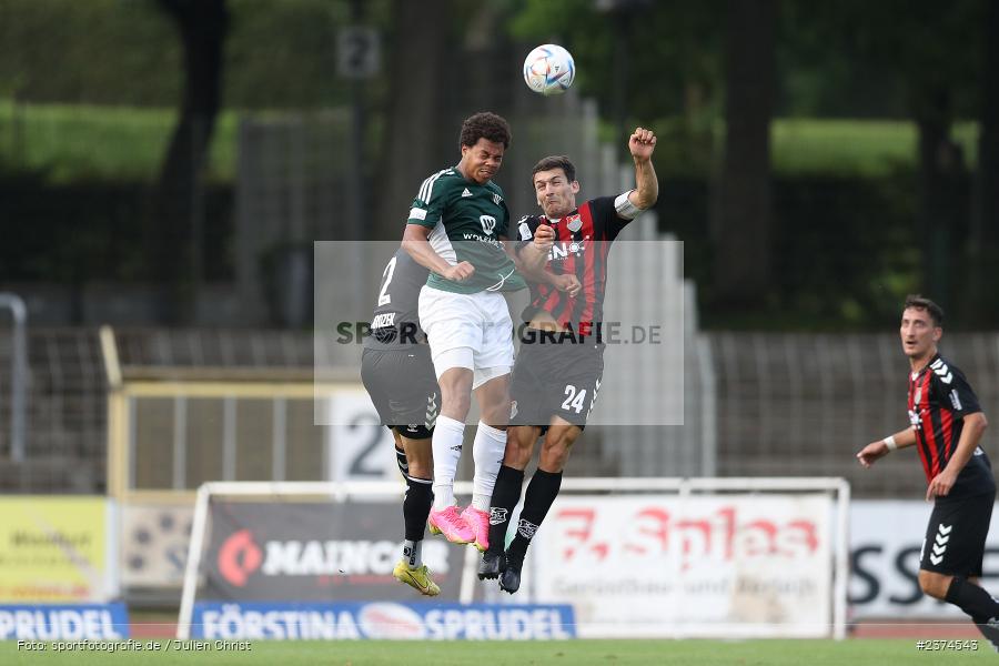 Dominik Ngatie, Sachs-Stadion, Schweinfurt, 15.08.2023, sport, action, BFV, Fussball, Saison 2023/2024, 2. Runde, Toto-Pokal, TSV, FCS, TSV Aubstadt, 1. FC Schweinfurt 05 - Bild-ID: 2374543