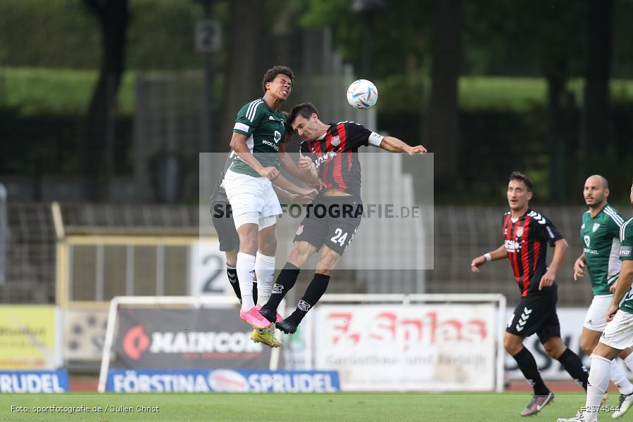 Dominik Ngatie, Sachs-Stadion, Schweinfurt, 15.08.2023, sport, action, BFV, Fussball, Saison 2023/2024, 2. Runde, Toto-Pokal, TSV, FCS, TSV Aubstadt, 1. FC Schweinfurt 05 - Bild-ID: 2374544