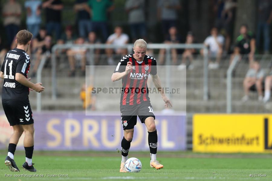 Steffen Behr, Sachs-Stadion, Schweinfurt, 15.08.2023, sport, action, BFV, Fussball, Saison 2023/2024, 2. Runde, Toto-Pokal, TSV, FCS, TSV Aubstadt, 1. FC Schweinfurt 05 - Bild-ID: 2374549
