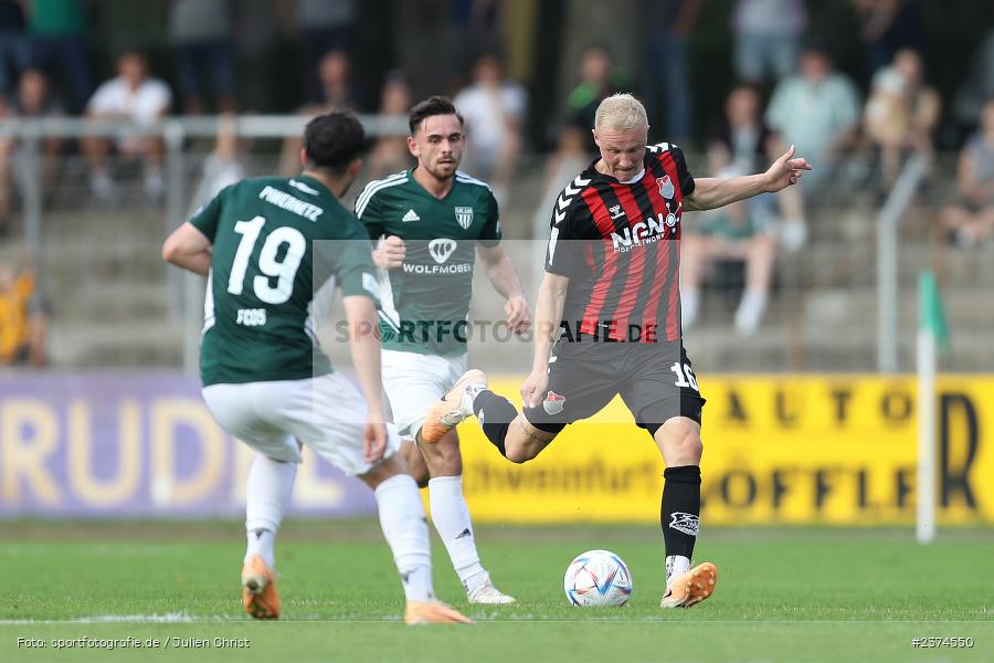 Steffen Behr, Sachs-Stadion, Schweinfurt, 15.08.2023, sport, action, BFV, Fussball, Saison 2023/2024, 2. Runde, Toto-Pokal, TSV, FCS, TSV Aubstadt, 1. FC Schweinfurt 05 - Bild-ID: 2374550