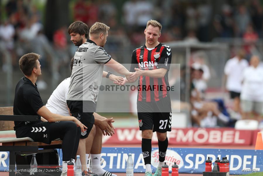 Max Schebak, Sachs-Stadion, Schweinfurt, 15.08.2023, sport, action, BFV, Fussball, Saison 2023/2024, 2. Runde, Toto-Pokal, TSV, FCS, TSV Aubstadt, 1. FC Schweinfurt 05 - Bild-ID: 2374574