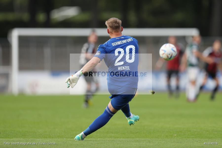 Lukas Wenzel, Sachs-Stadion, Schweinfurt, 15.08.2023, sport, action, BFV, Fussball, Saison 2023/2024, 2. Runde, Toto-Pokal, TSV, FCS, TSV Aubstadt, 1. FC Schweinfurt 05 - Bild-ID: 2374578 Lukas Wenzel, Sachs-Stadion, Schweinfurt, 15.08.2023, sport, action, BFV, Fussball, Saison 2023/2024, 2. Runde, Toto-Pokal, TSV, FCS, TSV Aubstadt, 1. FC Schweinfurt 05 - Bild-ID: 2374578