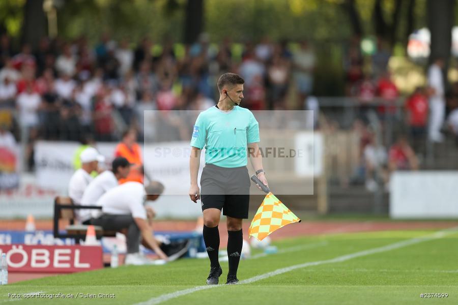 Fabian Gratzke, Sachs-Stadion, Schweinfurt, 15.08.2023, sport, action, BFV, Fussball, Saison 2023/2024, 2. Runde, Toto-Pokal, TSV, FCS, TSV Aubstadt, 1. FC Schweinfurt 05 - Bild-ID: 2374599