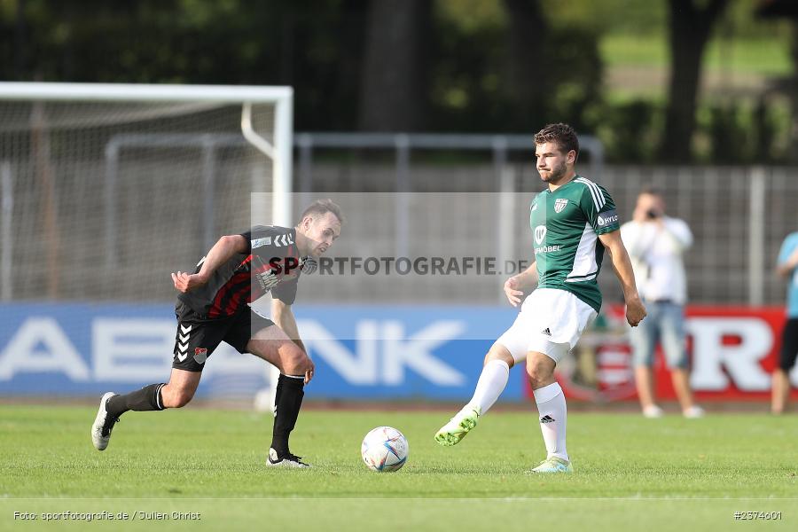 Niklas Henninger, Sachs-Stadion, Schweinfurt, 15.08.2023, sport, action, BFV, Fussball, Saison 2023/2024, 2. Runde, Toto-Pokal, TSV, FCS, TSV Aubstadt, 1. FC Schweinfurt 05 - Bild-ID: 2374601