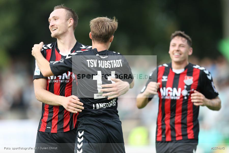 Leonard Langhans, Sachs-Stadion, Schweinfurt, 15.08.2023, sport, action, BFV, Fussball, Saison 2023/2024, 2. Runde, Toto-Pokal, TSV, FCS, TSV Aubstadt, 1. FC Schweinfurt 05 - Bild-ID: 2374615