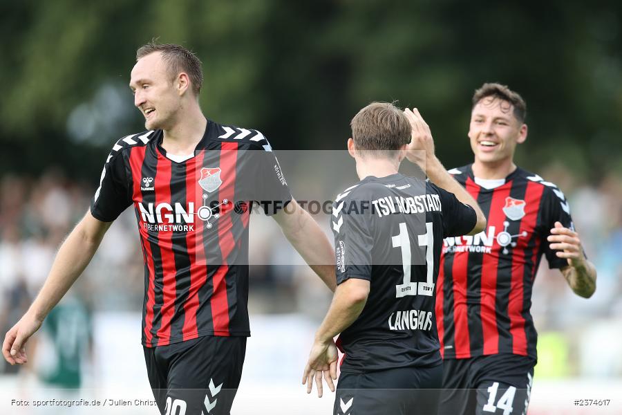 Leonard Langhans, Sachs-Stadion, Schweinfurt, 15.08.2023, sport, action, BFV, Fussball, Saison 2023/2024, 2. Runde, Toto-Pokal, TSV, FCS, TSV Aubstadt, 1. FC Schweinfurt 05 - Bild-ID: 2374617
