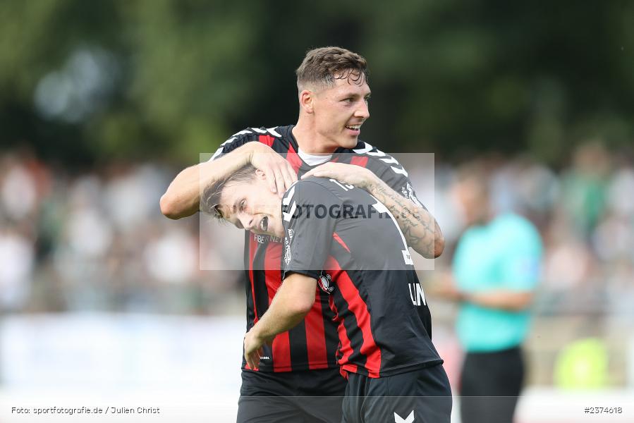 Leonard Langhans, Sachs-Stadion, Schweinfurt, 15.08.2023, sport, action, BFV, Fussball, Saison 2023/2024, 2. Runde, Toto-Pokal, TSV, FCS, TSV Aubstadt, 1. FC Schweinfurt 05 - Bild-ID: 2374618