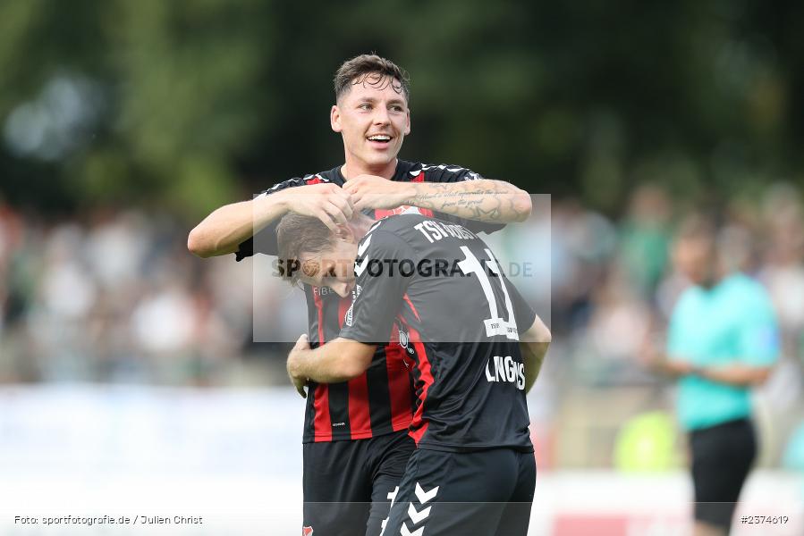 Leonard Langhans, Sachs-Stadion, Schweinfurt, 15.08.2023, sport, action, BFV, Fussball, Saison 2023/2024, 2. Runde, Toto-Pokal, TSV, FCS, TSV Aubstadt, 1. FC Schweinfurt 05 - Bild-ID: 2374619