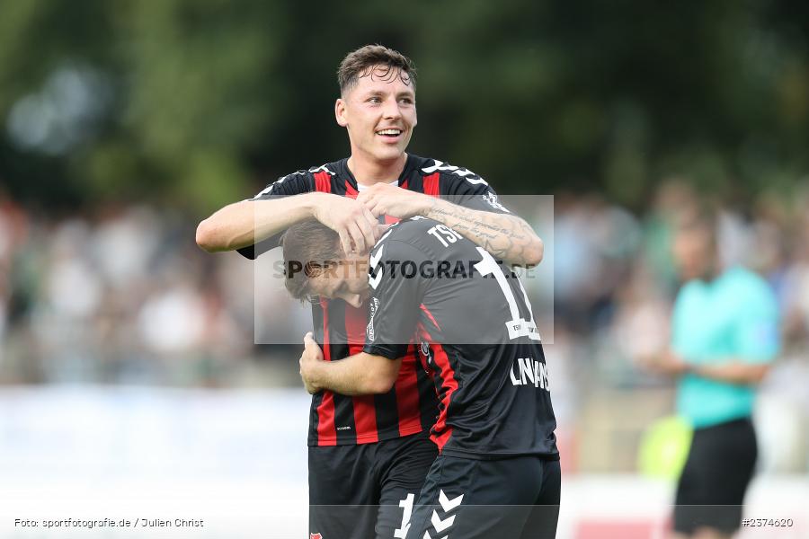Leonard Langhans, Sachs-Stadion, Schweinfurt, 15.08.2023, sport, action, BFV, Fussball, Saison 2023/2024, 2. Runde, Toto-Pokal, TSV, FCS, TSV Aubstadt, 1. FC Schweinfurt 05 - Bild-ID: 2374620