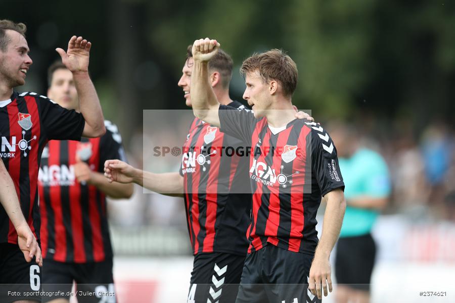 Leonard Langhans, Sachs-Stadion, Schweinfurt, 15.08.2023, sport, action, BFV, Fussball, Saison 2023/2024, 2. Runde, Toto-Pokal, TSV, FCS, TSV Aubstadt, 1. FC Schweinfurt 05 - Bild-ID: 2374621