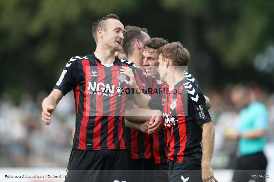 Leonard Langhans, Sachs-Stadion, Schweinfurt, 15.08.2023, sport, action, BFV, Fussball, Saison 2023/2024, 2. Runde, Toto-Pokal, TSV, FCS, TSV Aubstadt, 1. FC Schweinfurt 05 - Bild-ID: 2374622