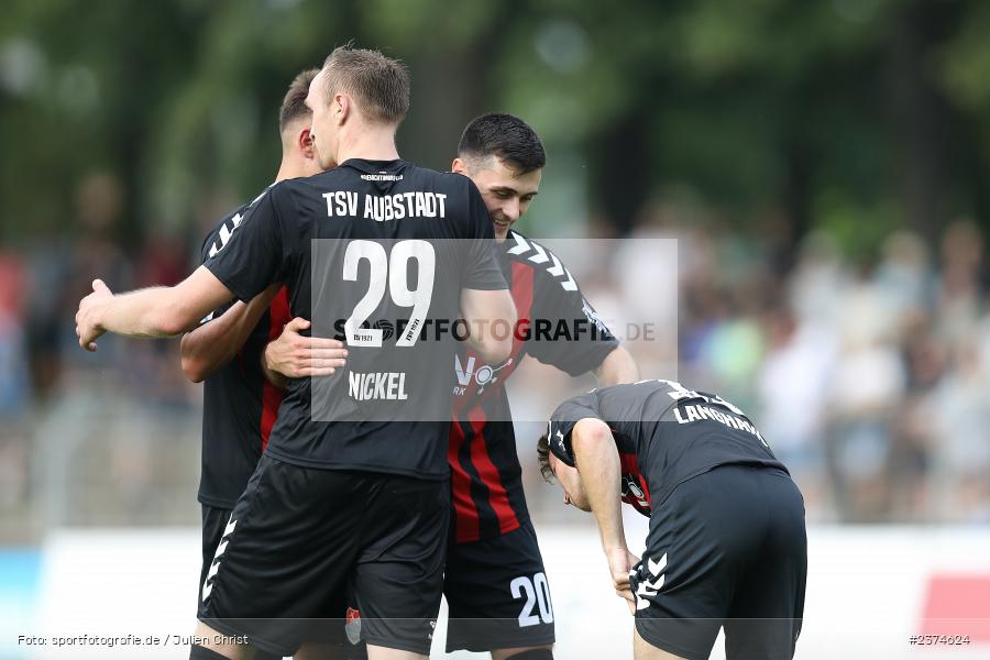 Leonard Langhans, Sachs-Stadion, Schweinfurt, 15.08.2023, sport, action, BFV, Fussball, Saison 2023/2024, 2. Runde, Toto-Pokal, TSV, FCS, TSV Aubstadt, 1. FC Schweinfurt 05 - Bild-ID: 2374624