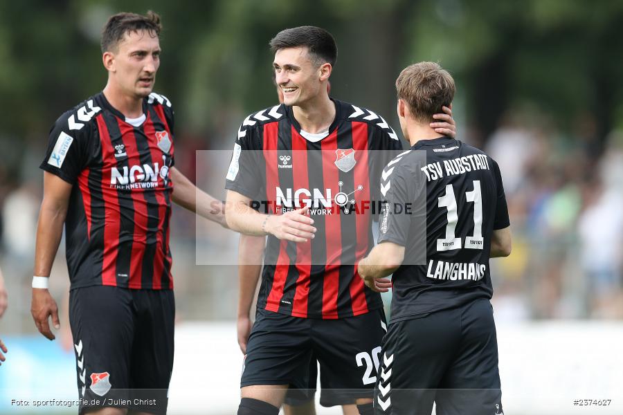 Leonard Langhans, Sachs-Stadion, Schweinfurt, 15.08.2023, sport, action, BFV, Fussball, Saison 2023/2024, 2. Runde, Toto-Pokal, TSV, FCS, TSV Aubstadt, 1. FC Schweinfurt 05 - Bild-ID: 2374627