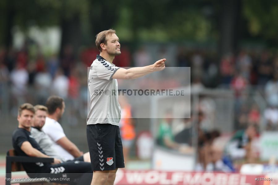 Julian Grell, Sachs-Stadion, Schweinfurt, 15.08.2023, sport, action, BFV, Fussball, Saison 2023/2024, 2. Runde, Toto-Pokal, TSV, FCS, TSV Aubstadt, 1. FC Schweinfurt 05 - Bild-ID: 2374636