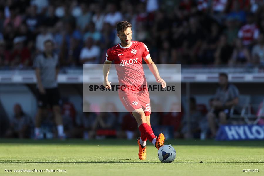 Daniel Hägele, FLYERALARM Arena, Würzburg, 18.08.2023, sport, action, BFV, Fussball, Saison 2023/2024, 5. Spieltag, Regionalliga Bayern, TSV, FWK, TSV Aubstadt, FC Würzburger Kickers - Bild-ID: 2374673