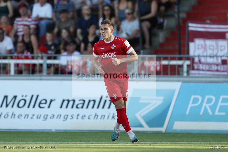 Marius Wegmann, FLYERALARM Arena, Würzburg, 18.08.2023, sport, action, BFV, Fussball, Saison 2023/2024, 5. Spieltag, Regionalliga Bayern, TSV, FWK, TSV Aubstadt, FC Würzburger Kickers - Bild-ID: 2374675