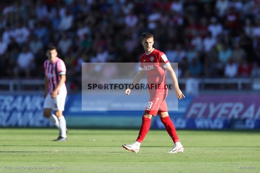 Maximilian Zaiser, FLYERALARM Arena, Würzburg, 18.08.2023, sport, action, BFV, Fussball, Saison 2023/2024, 5. Spieltag, Regionalliga Bayern, TSV, FWK, TSV Aubstadt, FC Würzburger Kickers - Bild-ID: 2374678