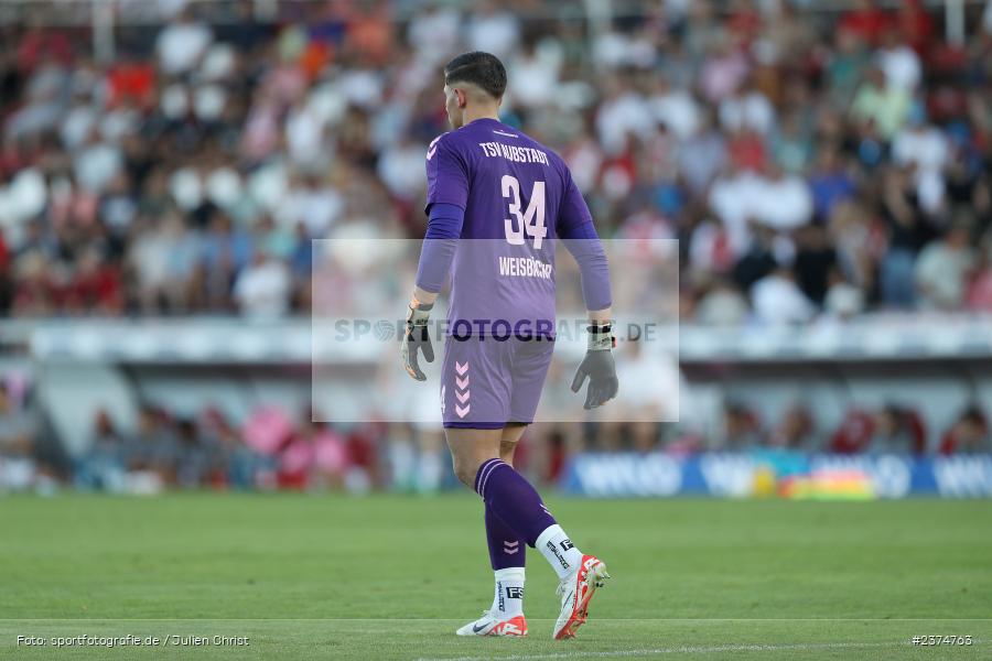 Maximilian Weisbäcker, FLYERALARM Arena, Würzburg, 18.08.2023, sport, action, BFV, Fussball, Saison 2023/2024, 5. Spieltag, Regionalliga Bayern, TSV, FWK, TSV Aubstadt, FC Würzburger Kickers - Bild-ID: 2374763