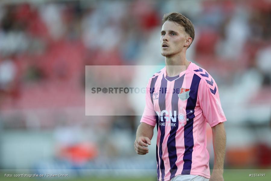 Leonard Langhans, FLYERALARM Arena, Würzburg, 18.08.2023, sport, action, BFV, Fussball, Saison 2023/2024, 5. Spieltag, Regionalliga Bayern, TSV, FWK, TSV Aubstadt, FC Würzburger Kickers - Bild-ID: 2374797