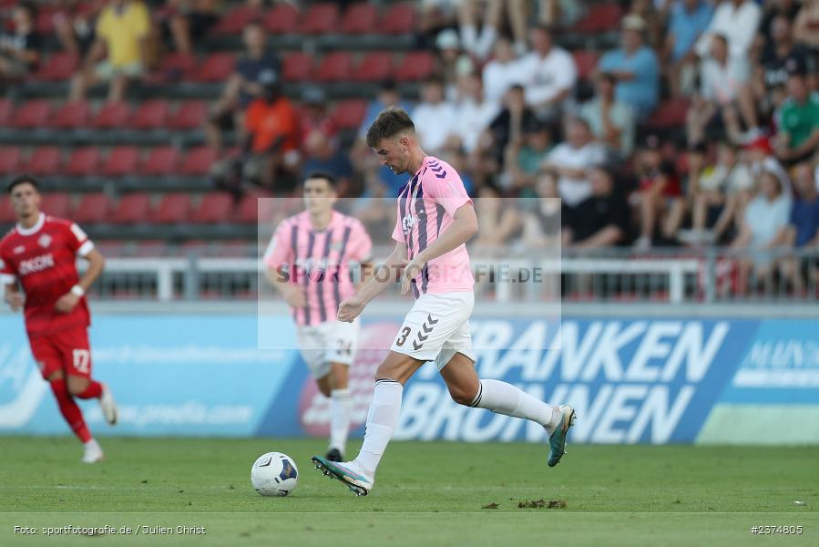 Tim Hüttl, FLYERALARM Arena, Würzburg, 18.08.2023, sport, action, BFV, Fussball, Saison 2023/2024, 5. Spieltag, Regionalliga Bayern, TSV, FWK, TSV Aubstadt, FC Würzburger Kickers - Bild-ID: 2374805