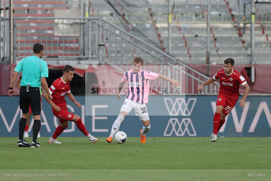 Philipp Harlass, FLYERALARM Arena, Würzburg, 18.08.2023, sport, action, BFV, Fussball, Saison 2023/2024, 5. Spieltag, Regionalliga Bayern, TSV, FWK, TSV Aubstadt, FC Würzburger Kickers - Bild-ID: 2374806