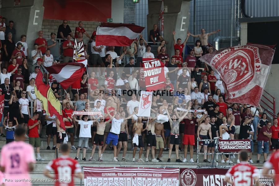FLYERALARM Arena, Würzburg, 18.08.2023, sport, action, BFV, Fussball, Saison 2023/2024, 5. Spieltag, Regionalliga Bayern, TSV, FWK, TSV Aubstadt, FC Würzburger Kickers - Bild-ID: 2374825