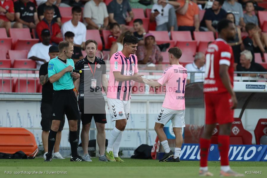 Christopher Bieber, FLYERALARM Arena, Würzburg, 18.08.2023, sport, action, BFV, Fussball, Saison 2023/2024, 5. Spieltag, Regionalliga Bayern, TSV, FWK, TSV Aubstadt, FC Würzburger Kickers - Bild-ID: 2374842