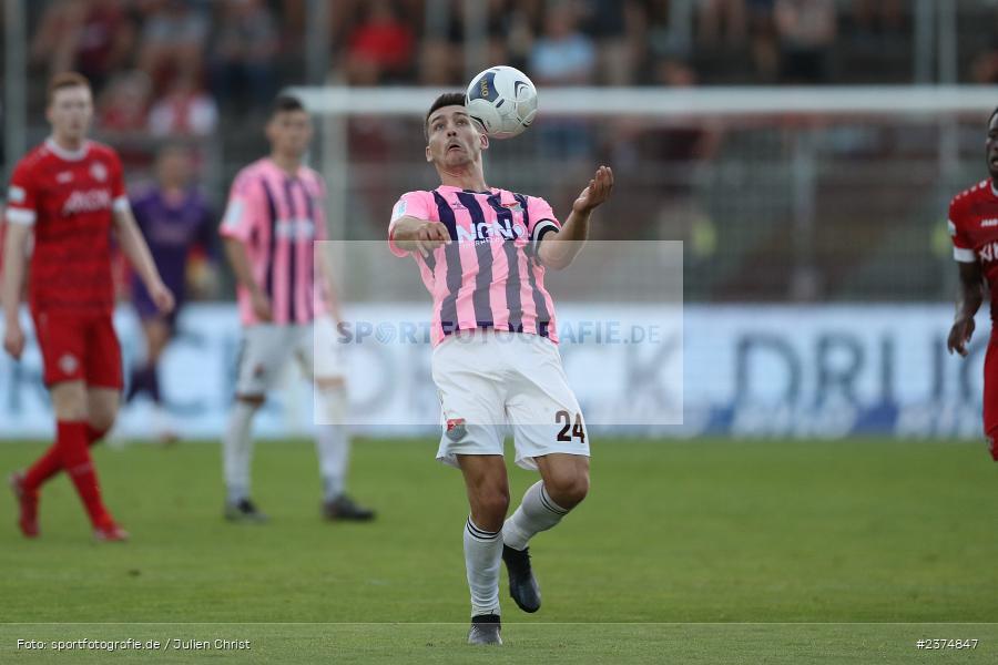 Ben Müller, FLYERALARM Arena, Würzburg, 18.08.2023, sport, action, BFV, Fussball, Saison 2023/2024, 5. Spieltag, Regionalliga Bayern, TSV, FWK, TSV Aubstadt, FC Würzburger Kickers - Bild-ID: 2374847