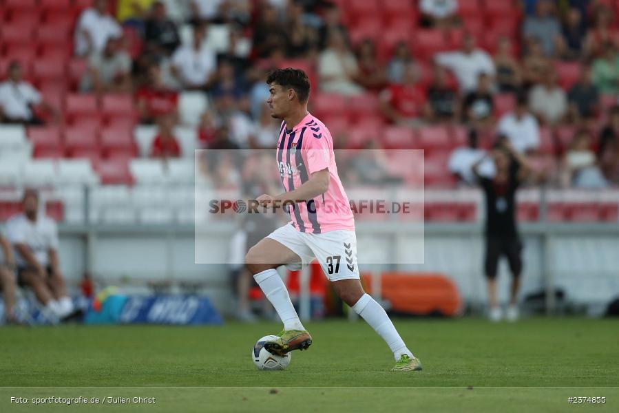 Christopher Bieber, FLYERALARM Arena, Würzburg, 18.08.2023, sport, action, BFV, Fussball, Saison 2023/2024, 5. Spieltag, Regionalliga Bayern, TSV, FWK, TSV Aubstadt, FC Würzburger Kickers - Bild-ID: 2374855