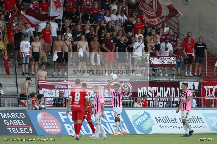 FLYERALARM Arena, Würzburg, 18.08.2023, sport, action, BFV, Fussball, Saison 2023/2024, 5. Spieltag, Regionalliga Bayern, TSV, FWK, TSV Aubstadt, FC Würzburger Kickers - Bild-ID: 2374859