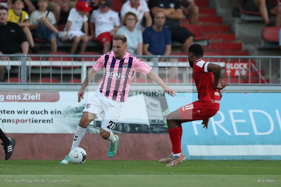 Max Schebak, FLYERALARM Arena, Würzburg, 18.08.2023, sport, action, BFV, Fussball, Saison 2023/2024, 5. Spieltag, Regionalliga Bayern, TSV, FWK, TSV Aubstadt, FC Würzburger Kickers - Bild-ID: 2374863