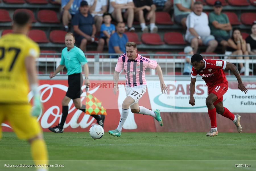 Max Schebak, FLYERALARM Arena, Würzburg, 18.08.2023, sport, action, BFV, Fussball, Saison 2023/2024, 5. Spieltag, Regionalliga Bayern, TSV, FWK, TSV Aubstadt, FC Würzburger Kickers - Bild-ID: 2374864