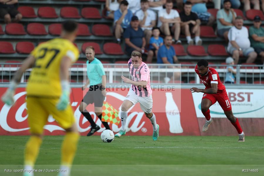 Max Schebak, FLYERALARM Arena, Würzburg, 18.08.2023, sport, action, BFV, Fussball, Saison 2023/2024, 5. Spieltag, Regionalliga Bayern, TSV, FWK, TSV Aubstadt, FC Würzburger Kickers - Bild-ID: 2374865