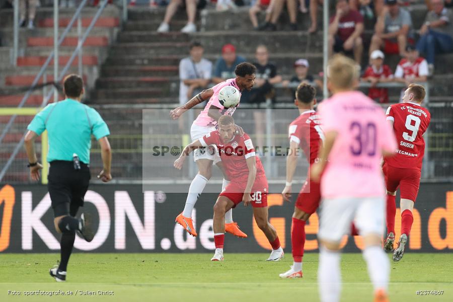 Michael Dellinger, FLYERALARM Arena, Würzburg, 18.08.2023, sport, action, BFV, Fussball, Saison 2023/2024, 5. Spieltag, Regionalliga Bayern, TSV, FWK, TSV Aubstadt, FC Würzburger Kickers - Bild-ID: 2374867