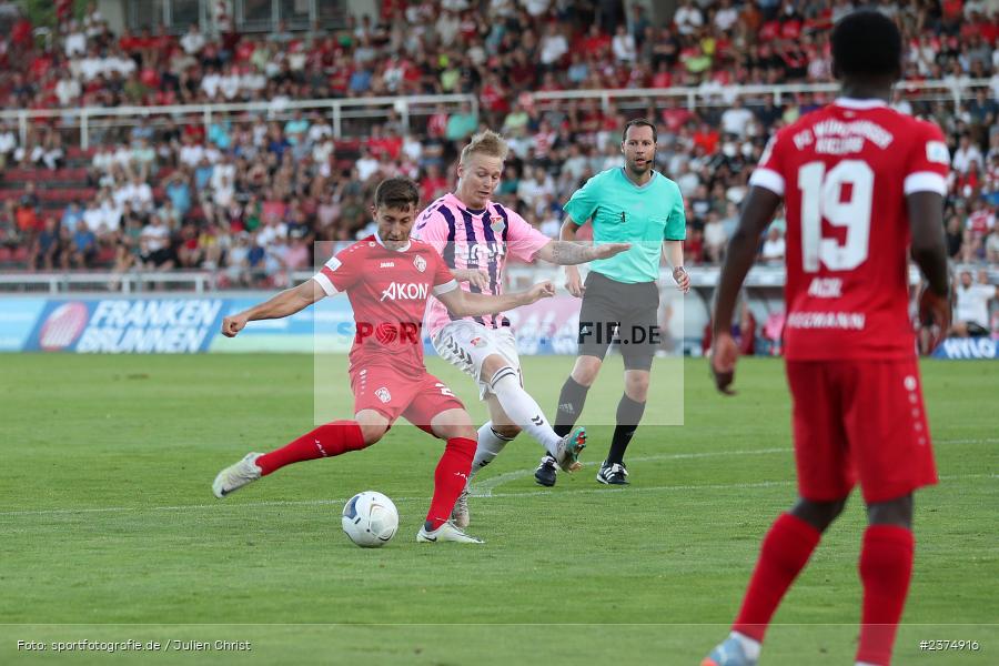 Christopher Schwarzmann, FLYERALARM Arena, Würzburg, 18.08.2023, sport, action, BFV, Fussball, Saison 2023/2024, 5. Spieltag, Regionalliga Bayern, TSV, FWK, TSV Aubstadt, FC Würzburger Kickers - Bild-ID: 2374916