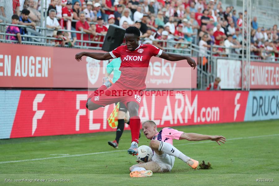 Benjika Caciel, FLYERALARM Arena, Würzburg, 18.08.2023, sport, action, BFV, Fussball, Saison 2023/2024, 5. Spieltag, Regionalliga Bayern, TSV, FWK, TSV Aubstadt, FC Würzburger Kickers - Bild-ID: 2374923