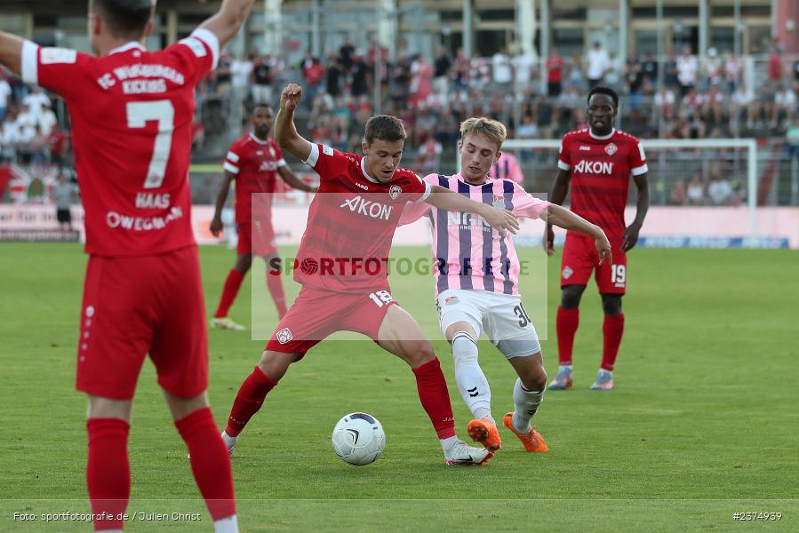 Philipp Harlass, FLYERALARM Arena, Würzburg, 18.08.2023, sport, action, BFV, Fussball, Saison 2023/2024, 5. Spieltag, Regionalliga Bayern, TSV, FWK, TSV Aubstadt, FC Würzburger Kickers - Bild-ID: 2374939