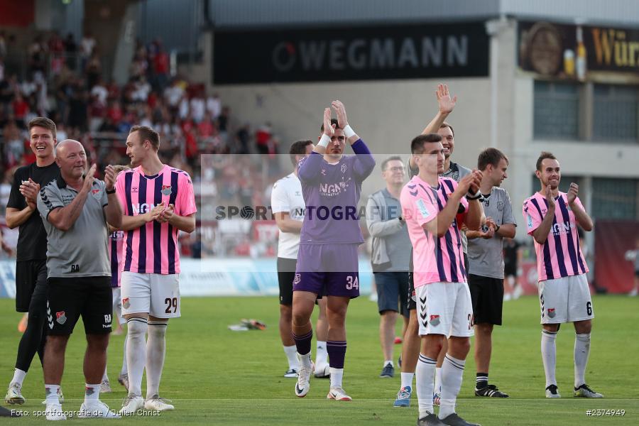 FLYERALARM Arena, Würzburg, 18.08.2023, sport, action, BFV, Fussball, Saison 2023/2024, 5. Spieltag, Regionalliga Bayern, TSV, FWK, TSV Aubstadt, FC Würzburger Kickers - Bild-ID: 2374949