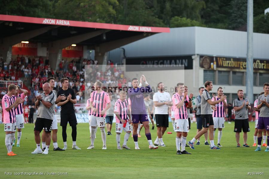 FLYERALARM Arena, Würzburg, 18.08.2023, sport, action, BFV, Fussball, Saison 2023/2024, 5. Spieltag, Regionalliga Bayern, TSV, FWK, TSV Aubstadt, FC Würzburger Kickers - Bild-ID: 2374951