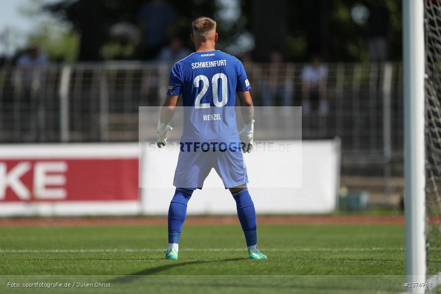 Lukas Wenzel, sport, action, Willy-Sachs-Stadion, SpVgg Greuther Fürth II, Schweinfurt, Saison 2023/2024, SGF, Regionalliga Bayern, Fussball, FCS, BFV, 5. Spieltag, 19.08.2023, 1. FC Schweinfurt 1905 - Bild-ID: 2374968