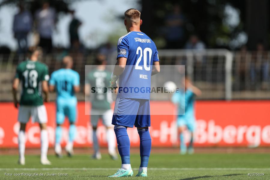 Lukas Wenzel, sport, action, Willy-Sachs-Stadion, SpVgg Greuther Fürth II, Schweinfurt, Saison 2023/2024, SGF, Regionalliga Bayern, Fussball, FCS, BFV, 5. Spieltag, 19.08.2023, 1. FC Schweinfurt 1905 - Bild-ID: 2375029