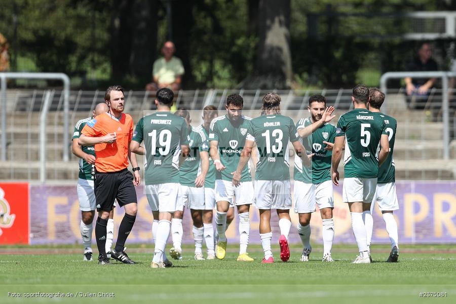 Team, Fabio Bozesan, sport, action, Willy-Sachs-Stadion, SpVgg Greuther Fürth II, Schweinfurt, Saison 2023/2024, SGF, Regionalliga Bayern, Fussball, FCS, BFV, 5. Spieltag, 19.08.2023, 1. FC Schweinfurt 1905 - Bild-ID: 2375081