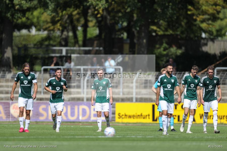 Team, Fabio Bozesan, sport, action, Willy-Sachs-Stadion, SpVgg Greuther Fürth II, Schweinfurt, Saison 2023/2024, SGF, Regionalliga Bayern, Fussball, FCS, BFV, 5. Spieltag, 19.08.2023, 1. FC Schweinfurt 1905 - Bild-ID: 2375086