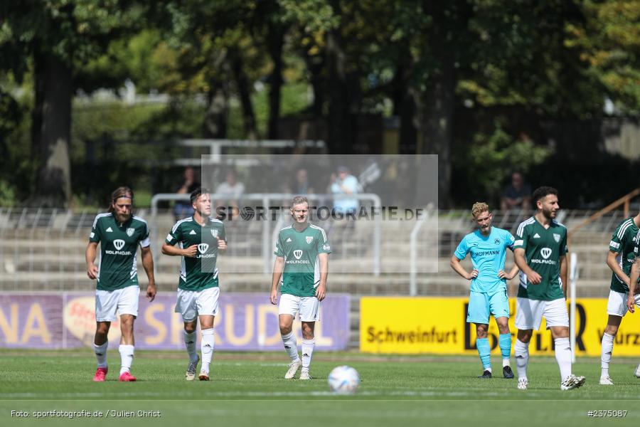 Team, Fabio Bozesan, sport, action, Willy-Sachs-Stadion, SpVgg Greuther Fürth II, Schweinfurt, Saison 2023/2024, SGF, Regionalliga Bayern, Fussball, FCS, BFV, 5. Spieltag, 19.08.2023, 1. FC Schweinfurt 1905 - Bild-ID: 2375087