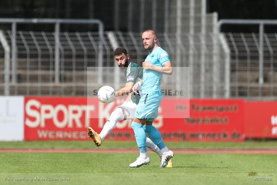 Taha Aksu, sport, action, Willy-Sachs-Stadion, SpVgg Greuther Fürth II, Schweinfurt, Saison 2023/2024, SGF, Regionalliga Bayern, Fussball, FCS, BFV, 5. Spieltag, 19.08.2023, 1. FC Schweinfurt 1905 - Bild-ID: 2375088