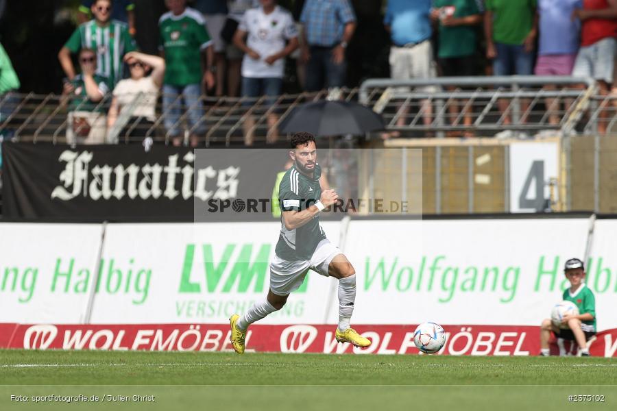 Taha Aksu, sport, action, Willy-Sachs-Stadion, SpVgg Greuther Fürth II, Schweinfurt, Saison 2023/2024, SGF, Regionalliga Bayern, Fussball, FCS, BFV, 5. Spieltag, 19.08.2023, 1. FC Schweinfurt 1905 - Bild-ID: 2375102