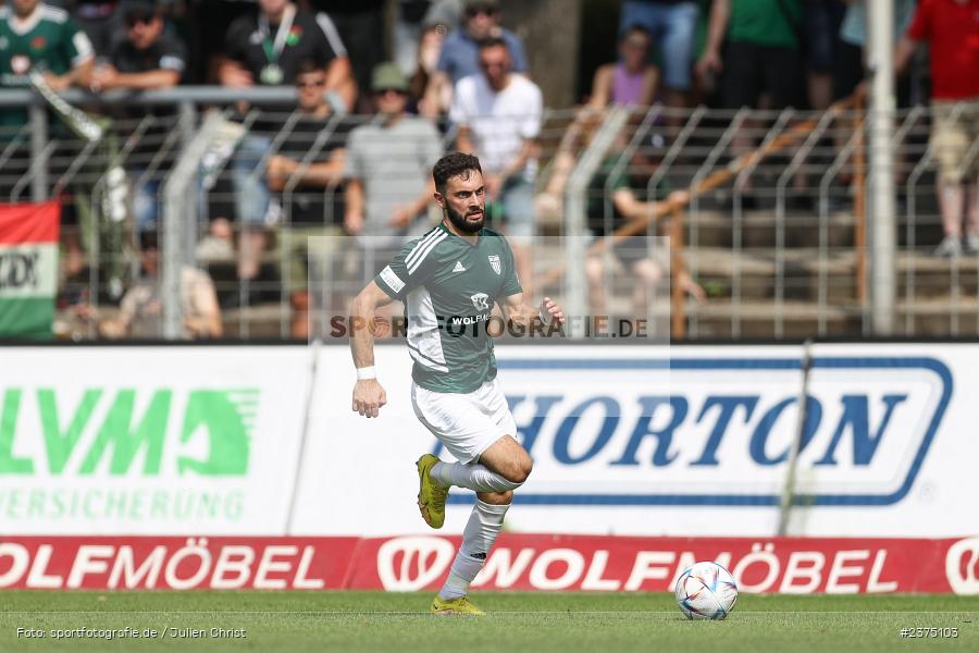 Taha Aksu, sport, action, Willy-Sachs-Stadion, SpVgg Greuther Fürth II, Schweinfurt, Saison 2023/2024, SGF, Regionalliga Bayern, Fussball, FCS, BFV, 5. Spieltag, 19.08.2023, 1. FC Schweinfurt 1905 - Bild-ID: 2375103